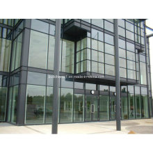 Shopping Mall Grey Powder Coat Aluminium Exposed Curtain Wall Systems